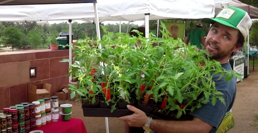 Farmers market Mueller Jay Lone Star Nursery holding plants