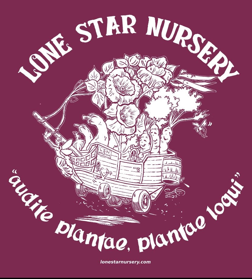 THE PLANTS SPEAK T-SHIRT - White on Maroon